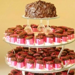 Chocolate mousse nougat cake