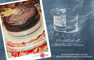 Chocolate cake with white mousse1