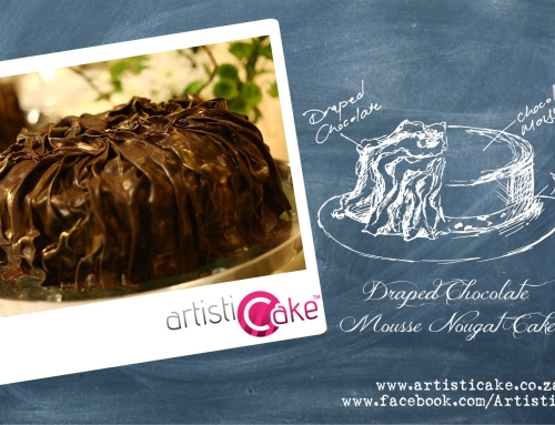 Draped Chocolate Mousse Nougat Cake