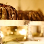 Chocolate mousse nougat cake