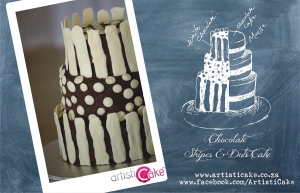 Black & White Polka-Dot cake